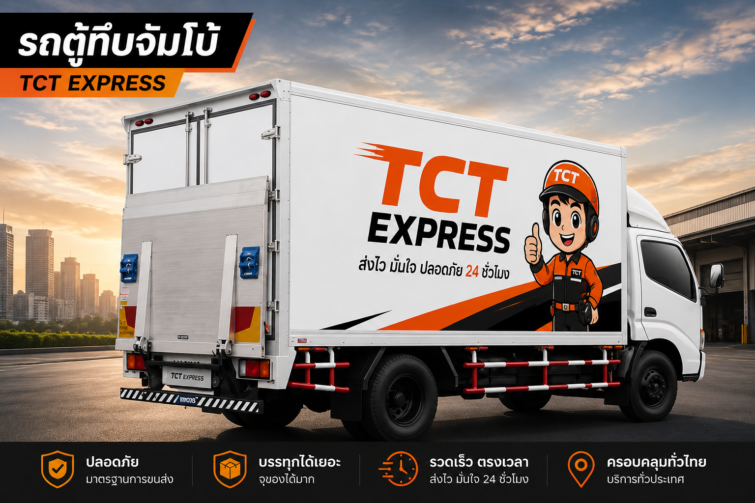 ราคารถรับจ้าง 4 ล้อ ตู้ทึบจัมโบ้ TCT EXPRESS