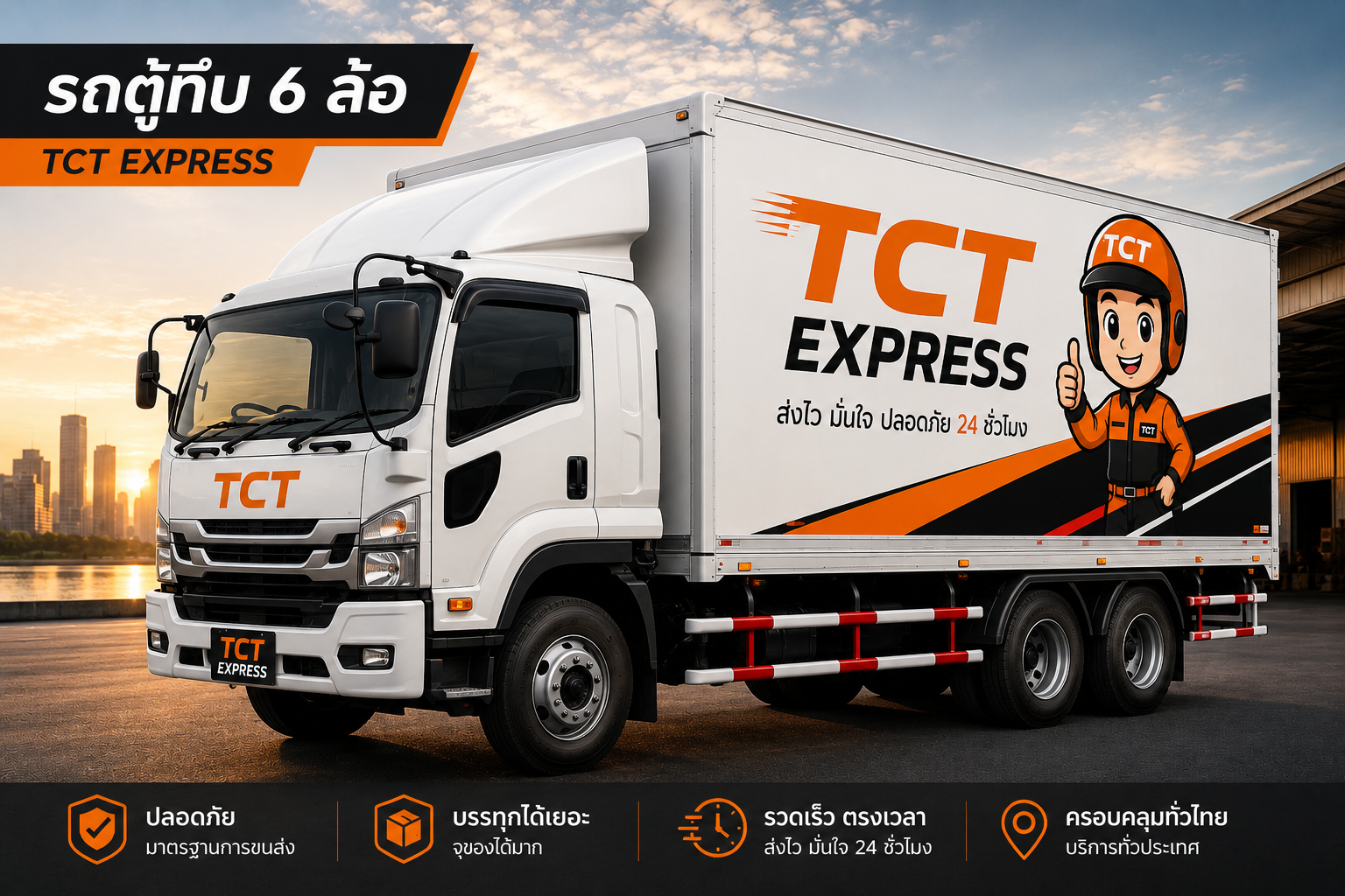 ราคารถรับจ้าง 6 ล้อ ตู้ทึบ TCT EXPRESS